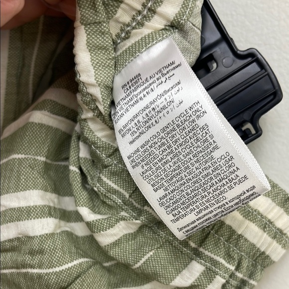 BCBGeneration Green and White Striped Shorts - Picture 5 of 6